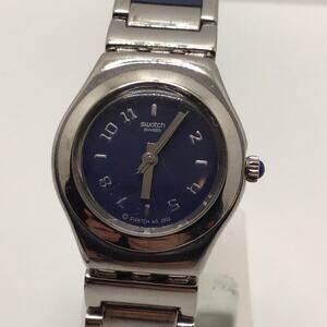 Vintage 2002 Swiss Swatch Irony-Ocenide Ladies-Blue Dial SilverStrap New Battery